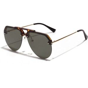 Aviator Sunglasses Tortoise Shell Rimless Fashion Sun Glasses Driving Beach New‎